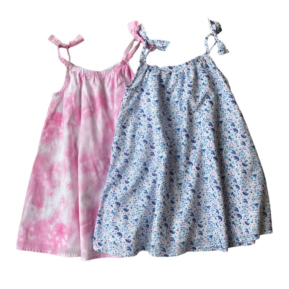 BTWEEN Little Girl’s Tie Dye Pink and Blue Floral Dresses. Size: 6 - Picture 1 of 6